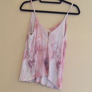 UO Flowy Pink Shirt with Zipper